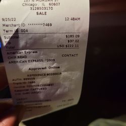 G-Cue Billiards - Receipt
