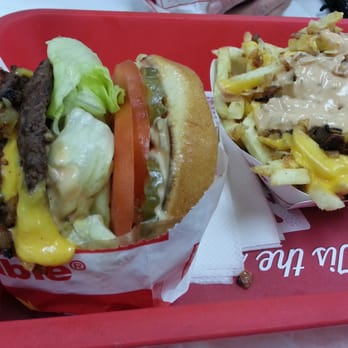 In-N-Out Burger - Double cheeseburger and fries both Animal style. - Burgers Near Me - Plano, Texas In-N-Out Burger - Double cheeseburger and fries both Animal style. - Burgers Near Me - Plano, Texas