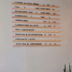 Kindred - Beverage menu