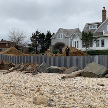 Kitzen Construction - the construction of a retaining wall along the beach - General Contractors Near Me - Freeport, New York Kitzen Construction - the construction of a retaining wall along the beach - General Contractors Near Me - Freeport, New York
