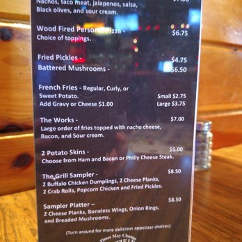 Mayfield Grill - New Appetizer Menu (Side #2) - Pubs Near Me - Mayfield, New York