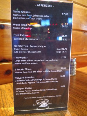 Menu photo 1 Mayfield Grill Mayfield, NY