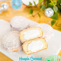 Blue Star Donuts - Haupia Coconut Cream Aloha to paradise! Creamy haupia coconut custard, Tahitian vanilla, and coconut sugar for the perfect tropical balance