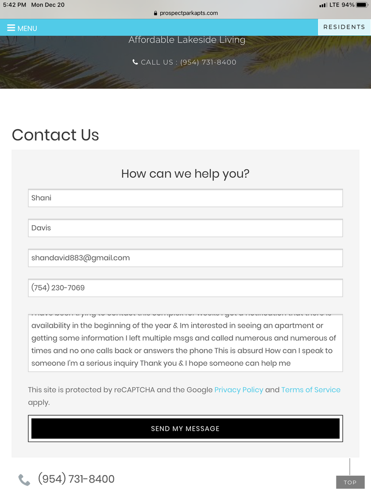 PROSPECT PARK APARTMENTS Updated September 2024 5500 NW 31st Ave