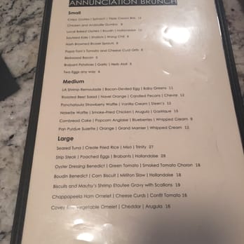 Annunciation - Brunch menu - Cajun/Creole Near Me - New Orleans, Louisiana