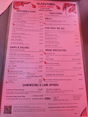Menu photo 7 Gladstone's Long Beach, CA