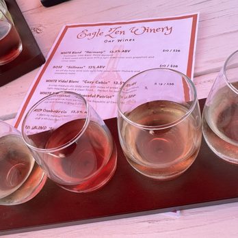 Eagle Zen Winery - Wine flight - Wineries Near Me - Dillwyn, Virginia