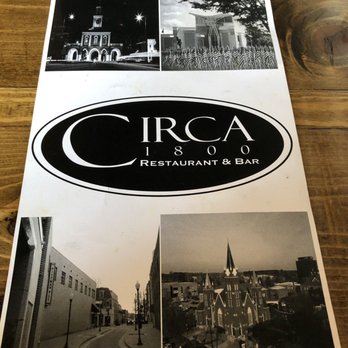 Circa 1800 - Menu - Bars Near Me - Fayetteville, North Carolina