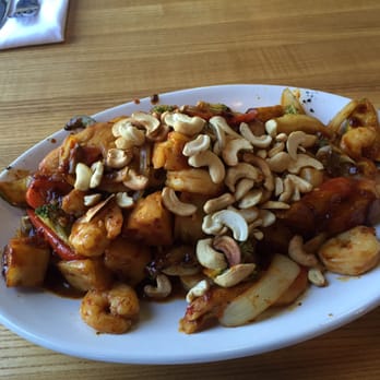 Ginger - Mongolian grill loaded with seafood including shrimp, salmon, scallops and mock crab - Asian Fusion Near Me - Lincoln, Nebraska