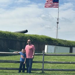 Outside McHenry and the 15 star flag on display. My youngest was curious to see it. Outside McHenry and the 15 star flag on display. My youngest was curious to see it.