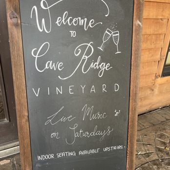 Cave Ridge Vineyard - Door sign - Wineries Near Me - Mount Jackson, Virginia