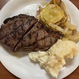 Medium rare steak