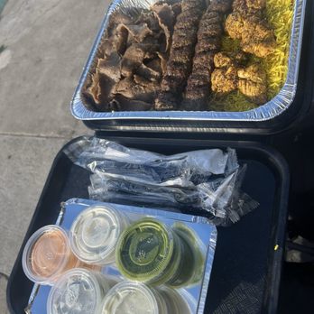 Akhis Authentic Shawarma & Kebab - Yum!!! I love all the different sauces - Mediterranean Near Me - San Diego, California