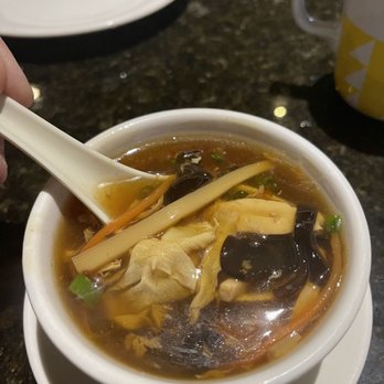 Yummy Spicy - S2. Hot and Sour Soup-served with lunch portions - Szechuan Near Me - Doraville, Georgia Yummy Spicy - S2. Hot and Sour Soup-served with lunch portions - Szechuan Near Me - Doraville, Georgia