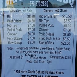 Big Daddy's BBQ - Menu