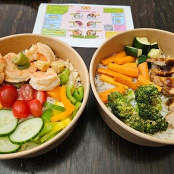 Fusion Feast - Shrimp bowl and Chicken bowl. Really delicious! - Salad Near Me - Ottawa, Ontario Fusion Feast - Shrimp bowl and Chicken bowl. Really delicious! - Salad Near Me - Ottawa, Ontario