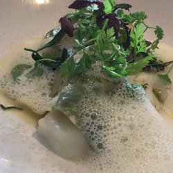 Cent Pourcent - Cod with lasagna. Sauce with asparagus.
