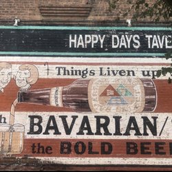 Happy Days Tavern - Great "ghost sign" on side of the building!