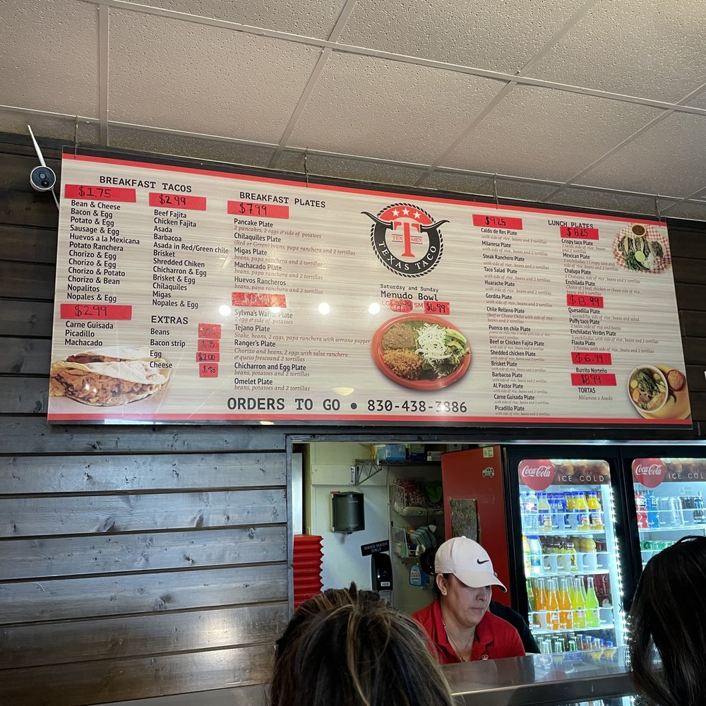 Texas Tacos - Menu - Tex-Mex Near Me - Spring Branch, Texas Texas Tacos - Menu - Tex-Mex Near Me - Spring Branch, Texas