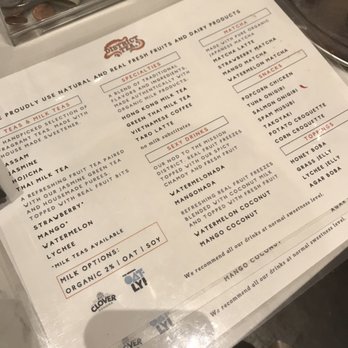 District Tea - Detailed menu - Bubble Tea Near Me - San Francisco, California