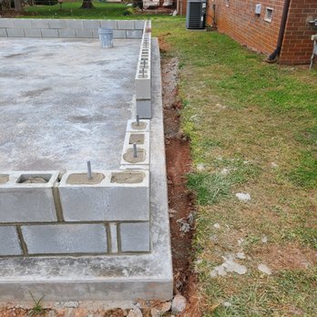 Hinson Concrete - This what I am left to deal with after block is up. - Masonry/Concrete Near Me