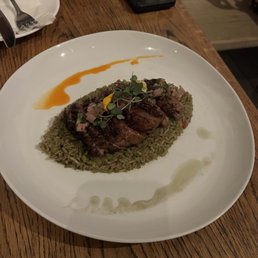 Duck w/ green rice