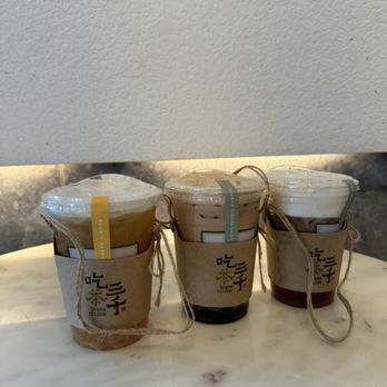 Chicha San Chen - Peach green tea, bubble milk tea, and dong - Bubble Tea Near Me - Cupertino, California