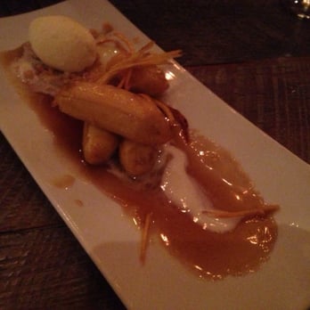 Caracol - Fried sweet bananas with Mexican vanilla ice cream - Seafood Near Me - Houston, Texas Caracol - Fried sweet bananas with Mexican vanilla ice cream - Seafood Near Me - Houston, Texas