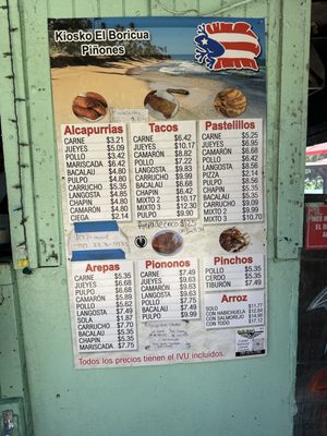 Menu photo 5 Kiosko El Boricua Piñones, PR Menu photo 5 Kiosko El Boricua Piñones, PR