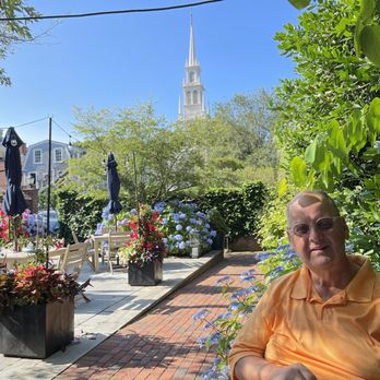 The Conservatory - Breakfast in the outdoor patio. - New American Near Me - Newport, Rhode Island