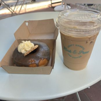 Hook And Press Donuts - London fog donut and latte - Donuts Near Me - Santa Barbara, California