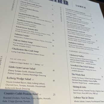 Yardbird Table & Bar - Menu - New American Near Me - Chicago, Illinois Yardbird Table & Bar - Menu - New American Near Me - Chicago, Illinois