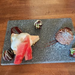 Zoll Vineyards - Desert sampler with chocolate macaroon, chocolate covered strawberries and yummy key lime watermelon pie!