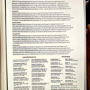 Finney's Crafthouse - Goleta - Beer and drink menu - New American Near Me - Goleta, California Finney's Crafthouse - Goleta - Beer and drink menu - New American Near Me - Goleta, California