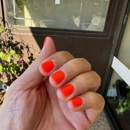 Orangey nails