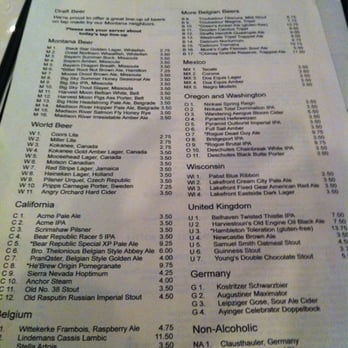 Hops Downtown Grill - Beer selection= full page - American Near Me - Kalispell, Montana