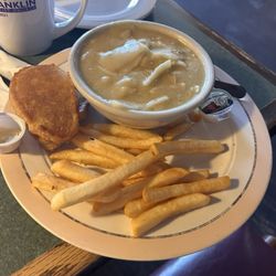 Fred's Restaurant - Dumplings & gravy, fries & hoecakes
