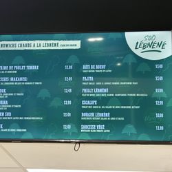 Soo Lebnene - Menu