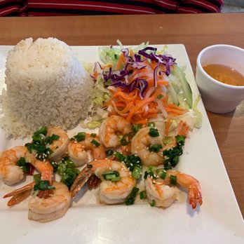 Pho Saigon Express - Shrimp rice and salad - Vietnamese Near Me - Escondido, California
