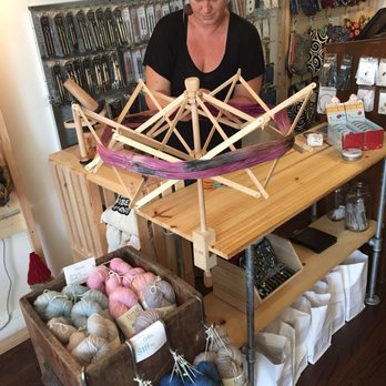 Firefly Fiber Arts Studio - Rolling the yarn! So cool - Knitting Supplies Near Me - Chicago, Illinois