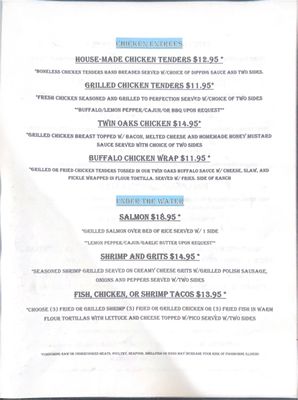 Menu photo 7 Twin Oaks Savannah, TN