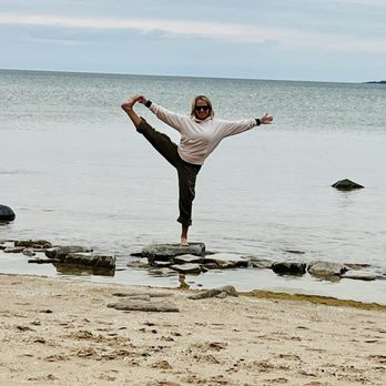Rock Island State Park - Me doing yoga on a rock in the lake. - Parks Near Me - Washington Island, Wisconsin Rock Island State Park - Me doing yoga on a rock in the lake. - Parks Near Me - Washington Island, Wisconsin