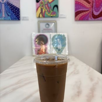Hot Lips Coffee Shop - Large Iced Coffee|Rose sweetener, light cream - Coffee & Tea Near Me - Cathedral City, California