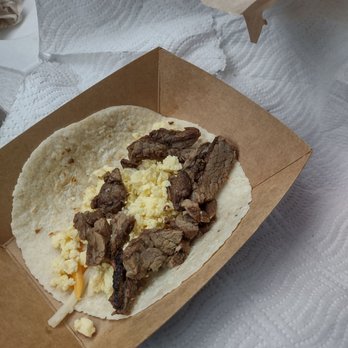 Maverik Adventure's First Stop - Sad breakfast steak taco - Gas Stations Near Me - Scottsbluff, Nebraska