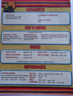 Menu photo 1 La Cabana Mexican Restaurant Berryville, AR