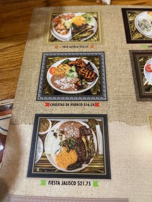 Menu photo 2 Azteca Mexican Restaurant Charlotte, NC