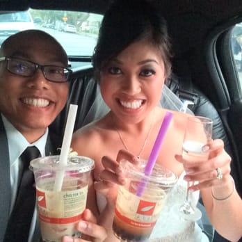 Cha For Tea - Long Beach - Basking in our wedding bliss with boba from our boba tea reception! - Coffee & Tea Near Me - Long Beach, California