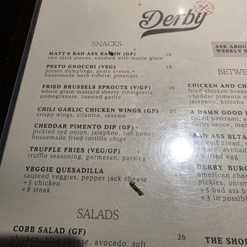 Derby - Food stuck to menu - Comfort Food Near Me - Seattle, Washington