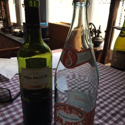 la Casa de Revert - Bottle of Rioja and water that comes with the meal