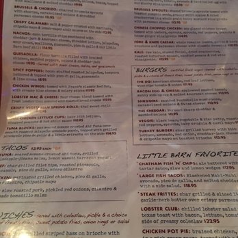 Little Barn - Had lunch at the Little Barn and the food was delicious. The ambiance and service was very good. The decor is very rustic but nicely done. - Pubs Near Me - Westport, Connecticut